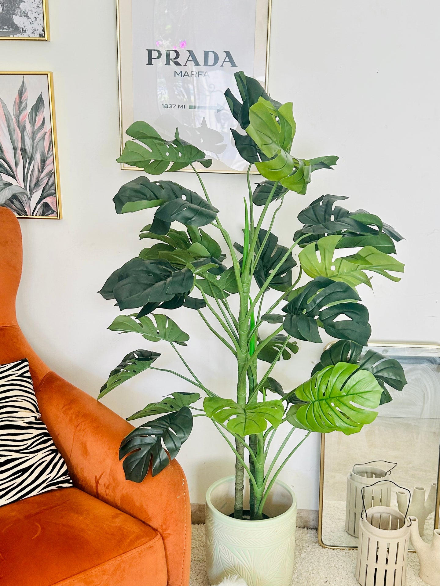 Faux Monstera Tree