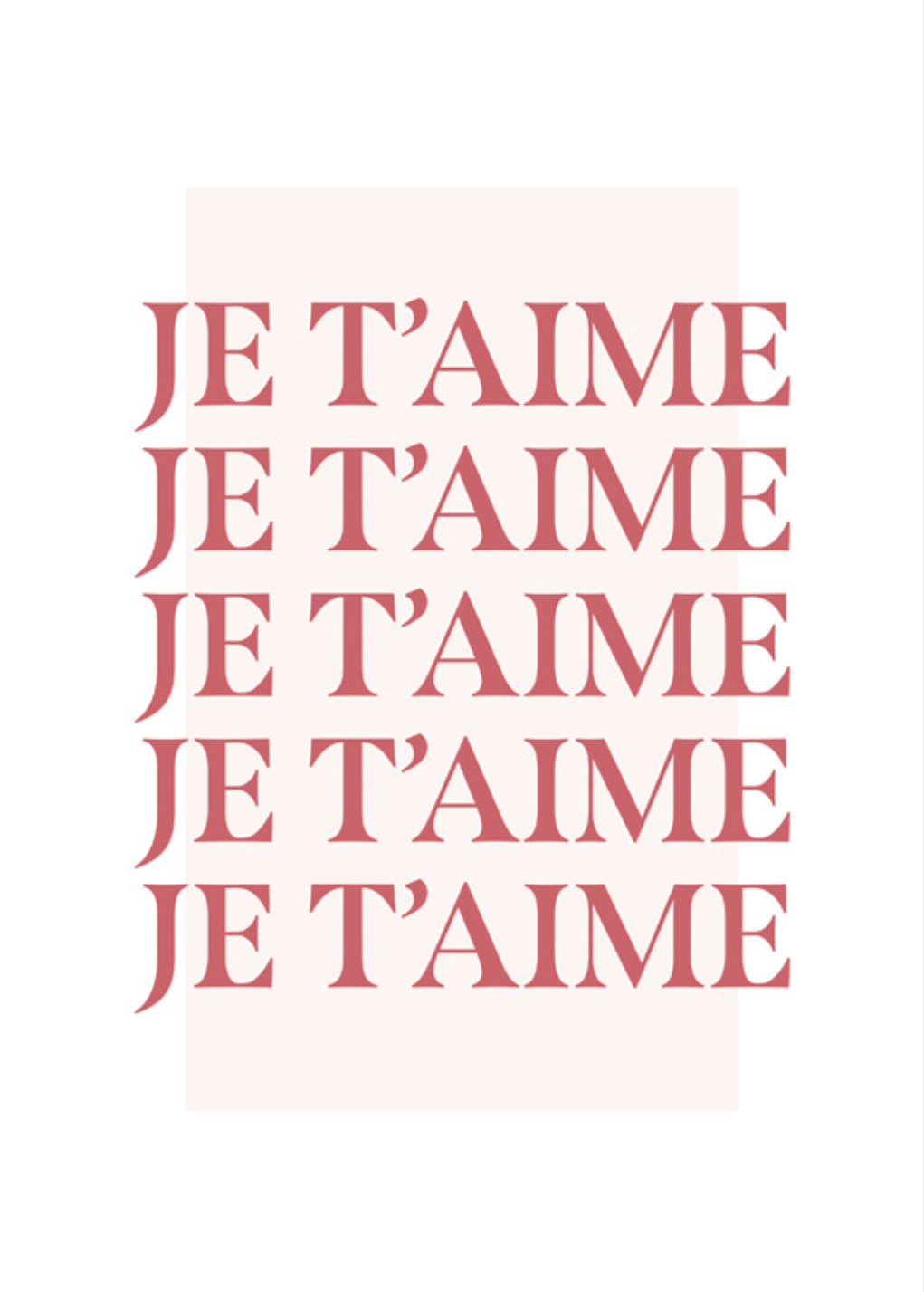 Je t’aime Poster